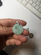 Load image into Gallery viewer, 100% Natural type A sunny green/yellow round Jadeite Jade safe and sound pendant group BL145
