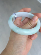 Load image into Gallery viewer, 55.5mm Certified Type A 100% Natural green white Jadeite Jade bangle BQ58-6877
