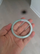 Load image into Gallery viewer, 49mm certified 100% natural Type A light green/white oval jadeite jade bangle BG27-5447

