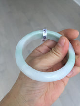 Load image into Gallery viewer, 55.5mm Certified Type A 100% Natural green white Jadeite Jade bangle BQ58-6877
