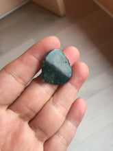 Load image into Gallery viewer, 100% Natural type A dark green/blue/black heart pinky promise(执子之手，与子偕老) Guatemala jadeite Jade pendant AX143
