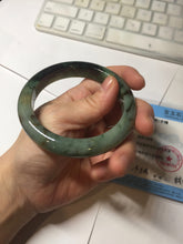 Load image into Gallery viewer, 58.7mm Certified 100% natural Type A dark green/sunny green/black/red/brown jadeite bangle PD81-9784
