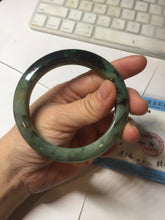 Load image into Gallery viewer, 58.7mm Certified 100% natural Type A dark green/sunny green/black/red/brown jadeite bangle PD81-9784
