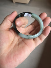 Load image into Gallery viewer, 47mm Certified Type A 100% Natural dark green Jadeite Jade oval bangle AH93-4483
