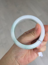 Load image into Gallery viewer, 55.5mm Certified Type A 100% Natural green white Jadeite Jade bangle BQ58-6877
