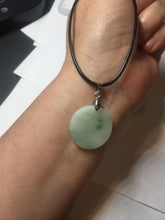 Load image into Gallery viewer, 100% Natural type A sunny green/yellow round Jadeite Jade safe and sound pendant group BL145
