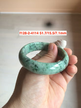 Load image into Gallery viewer, 51-58mm Certified Type A 100% Natural spinach green/dark green Jadeite Jade bangle group F128
