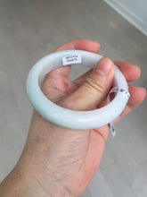 Load image into Gallery viewer, 56mm certified 100% natural type A light green white jadeite jade bangle BQ61-6879
