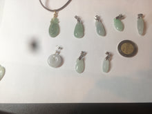 Load image into Gallery viewer, 100% Natural type A icy watery green Jadeite Jade seashell (福贝)/melon(福瓜)/bullet  pendant BH64

