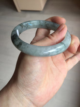 Load image into Gallery viewer, 56.9mm 100% natural Type A dark green Chinese painting (水墨) jadeite jade bangle AH94-4484
