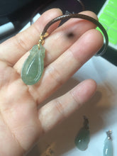 Load image into Gallery viewer, 100% Natural type A icy watery green Jadeite Jade seashell (福贝)/melon(福瓜)/bullet  pendant BH64
