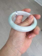 Load image into Gallery viewer, 56mm certified 100% natural type A light green white jadeite jade bangle BQ61-6879
