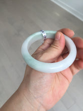 Load image into Gallery viewer, 56mm certified 100% natural type A light green white jadeite jade bangle BQ61-6879
