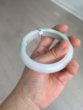 Load image into Gallery viewer, 56mm certified 100% natural type A light green white jadeite jade bangle BQ61-6879
