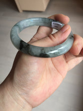 Load image into Gallery viewer, 56.9mm 100% natural Type A dark green Chinese painting (水墨) jadeite jade bangle AH94-4484
