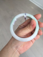 Load image into Gallery viewer, 56mm certified 100% natural type A light green white jadeite jade bangle BQ61-6879
