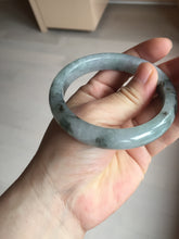 Load image into Gallery viewer, 56.9mm 100% natural Type A dark green Chinese painting (水墨) jadeite jade bangle AH94-4484
