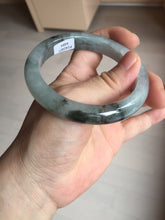 Load image into Gallery viewer, 56.9mm 100% natural Type A dark green Chinese painting (水墨) jadeite jade bangle AH94-4484
