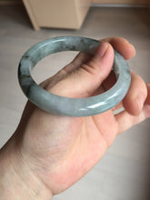 Load image into Gallery viewer, 56.9mm 100% natural Type A dark green Chinese painting (水墨) jadeite jade bangle AH94-4484
