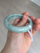 Load image into Gallery viewer, 56.3mm certified 100% natural type A light green white chubby jadeite jade bangle BQ62-6872
