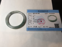 Load image into Gallery viewer, 54.6mm certified 100% natural type A icy watery dark green/gray round cut jadeite jade bangle BL9-9870
