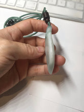 Load image into Gallery viewer, 59mm Type A 100% Natural white green Magnolia Petal pendant/worry stone PB189
