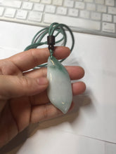 Load image into Gallery viewer, 59mm Type A 100% Natural white green Magnolia Petal pendant/worry stone PB189

