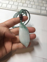 Load image into Gallery viewer, 59mm Type A 100% Natural white green Magnolia Petal pendant/worry stone PB189
