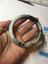 Load image into Gallery viewer, 60mm certificated Type A 100% Natural dark green/brown/black Jadeite Jade bangle BG239-3286
