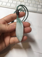 Load image into Gallery viewer, 59mm Type A 100% Natural white green Magnolia Petal pendant/worry stone PB189
