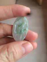 Load image into Gallery viewer, 100% Natural type A light green safe and sound pendant with the carved hieroglyph of &quot;Buddha&quot; jadeite Jade pendant group B99
