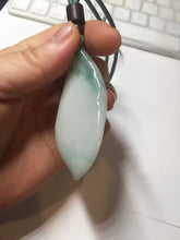 Load image into Gallery viewer, 59mm Type A 100% Natural white green Magnolia Petal pendant/worry stone PB189
