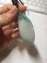 Load image into Gallery viewer, 59mm Type A 100% Natural white green Magnolia Petal pendant/worry stone PB189
