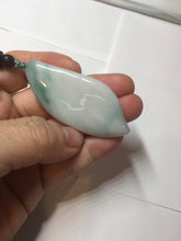 Load image into Gallery viewer, 59mm Type A 100% Natural white green Magnolia Petal pendant/worry stone PB189
