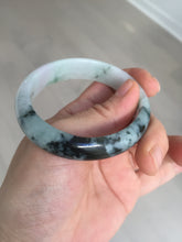 Load image into Gallery viewer, 51.5mm certified Type A 100% Natural icy watery light green sunny green purple oval Jadeite Jade bangle BQ63-5672
