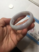 Load image into Gallery viewer, 51mm certified 100% natural Type A light green purple white jadeite jade bangle PB190-3883
