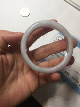 Load image into Gallery viewer, 51mm certified 100% natural Type A light green purple white jadeite jade bangle PB190-3883

