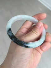 Load image into Gallery viewer, 57.2mm certified Type A 100% Natural icy watery light green sunny green purple Jadeite Jade bangle BQ64-5668
