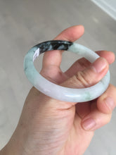 Load image into Gallery viewer, 57.2mm certified Type A 100% Natural icy watery light green sunny green purple Jadeite Jade bangle BQ64-5668
