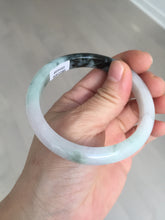 Load image into Gallery viewer, 57.2mm certified Type A 100% Natural icy watery light green sunny green purple Jadeite Jade bangle BQ64-5668
