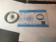 Load image into Gallery viewer, 51.6mm certified Type A 100% Natural oily dark green  thin style Jadeite jade bangle AM72-2823
