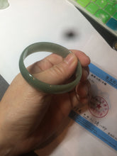 Load image into Gallery viewer, 51.6mm certified Type A 100% Natural oily dark green  thin style Jadeite jade bangle AM72-2823
