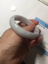 Load image into Gallery viewer, 51mm certified 100% natural Type A light green purple white jadeite jade bangle PB190-3883
