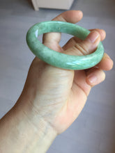 Load image into Gallery viewer, 58.4mm Certified Type A 100% Natural sunny green gray Jadeite Jade bangle PA118-9889
