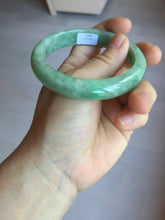 Load image into Gallery viewer, 58.4mm Certified Type A 100% Natural sunny green gray Jadeite Jade bangle PA118-9889
