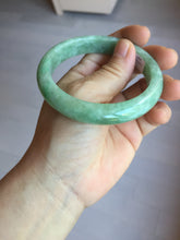 Load image into Gallery viewer, 58.4mm Certified Type A 100% Natural sunny green gray Jadeite Jade bangle PA118-9889
