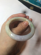 Load image into Gallery viewer, Reserved! Please don&#39;t order. Thanks. 55.5mm Certified 100% natural Type A sunny green/purple/yellow (FU LU SHOU) jadeite jade bangle AM74-5349
