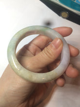 Load image into Gallery viewer, Reserved! Please don&#39;t order. Thanks. 55.5mm Certified 100% natural Type A sunny green/purple/yellow (FU LU SHOU) jadeite jade bangle AM74-5349
