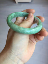 Load image into Gallery viewer, 58.4mm Certified Type A 100% Natural sunny green gray Jadeite Jade bangle PA117-9894
