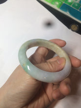 Load image into Gallery viewer, Reserved! Please don&#39;t order. Thanks. 55.5mm Certified 100% natural Type A sunny green/purple/yellow (FU LU SHOU) jadeite jade bangle AM74-5349
